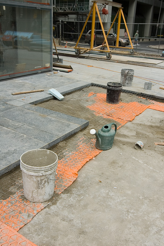 laying granite